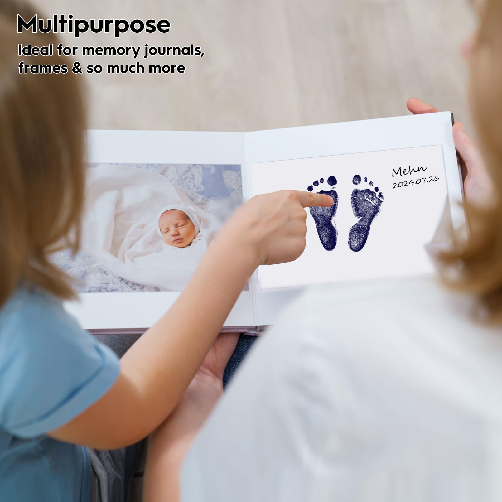 TATUNER Baby Hand and Footprint Kit Inkless - Mess Free Ink Pad, Paw Print Kit for Dogs and Cats, Safe Clean Touch Ink Pads for Newborn Handprints — view 33