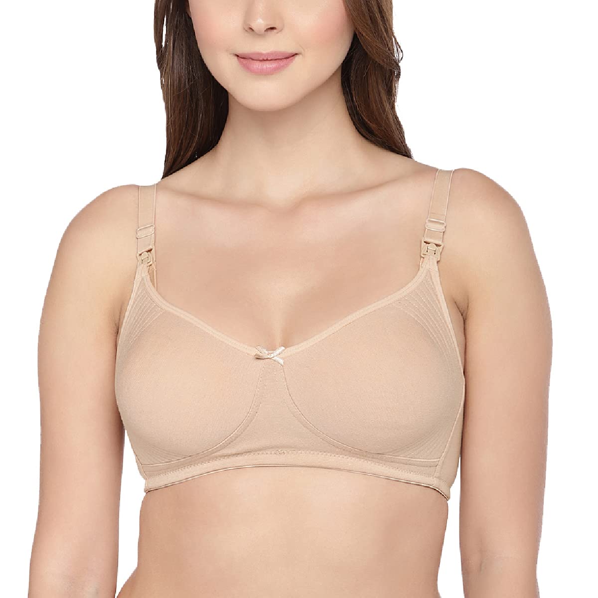 Inner SenseOrganic Cotton Bamboo Feeding Bra for Women Full Coverage I Encircled Nursing Bra for Women with Side Support and Wirefree Design I Non Padded Maternity Wear