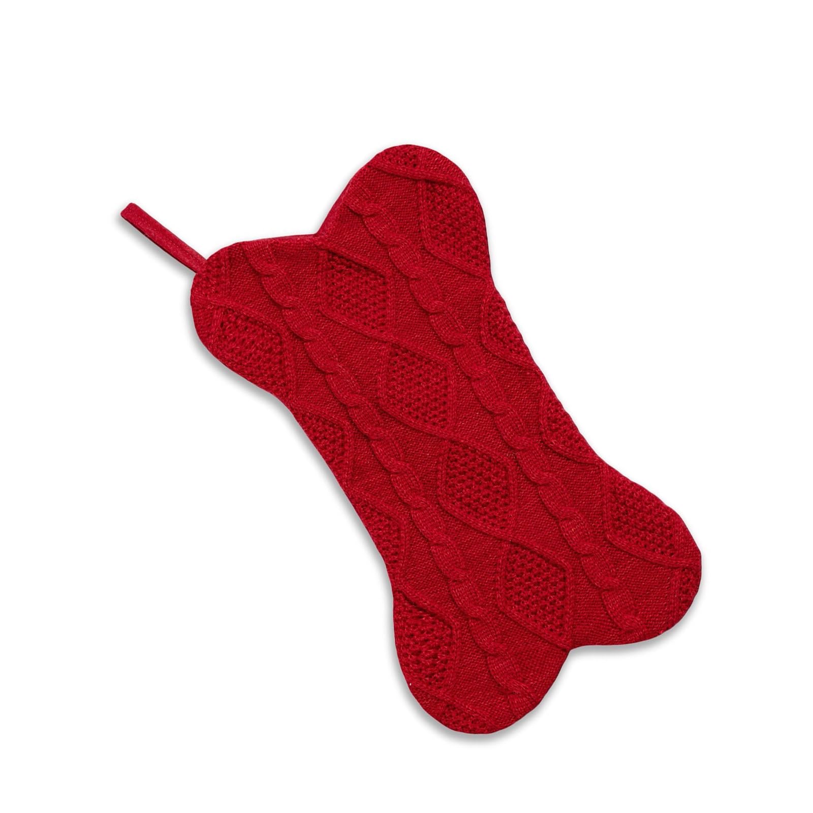 Tsophreniq Large Capacity Knitted Sock for Children and Families Christmas Themed Bone Shaped Socks Stylish Festives Ornament Wall Hanging Christmas Stockings