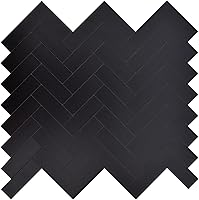 Vista 7 de Baldosas antisalpicaduras adhesivas negras, panel de aluminio compuesto hexagonal autoadhesivo para salpicaduras de cocina (6 láminas)
