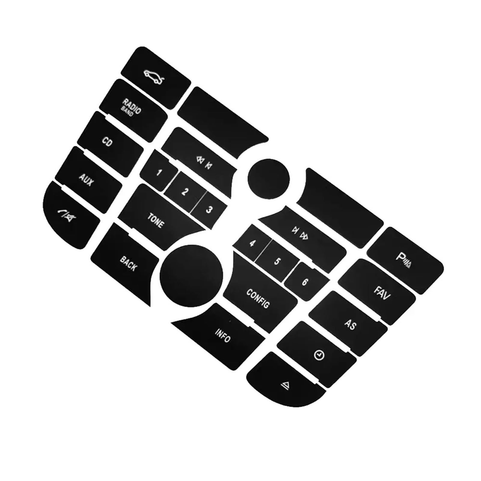 Button Sticker Compatible with Buick for Excelle Car CD Audio Button Climate Control AC Panel Centrel Console Repair Stickers Decal