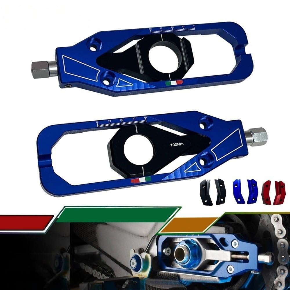 Regulator Napinacza łańcucha Pasuje do BMW S1000RR S1000 RR 2015 2018 2019 2022 bloki osi tylnego koła CNC aluminiowy zestaw regulatora łańcucha(S1000RR 09-18 Black)