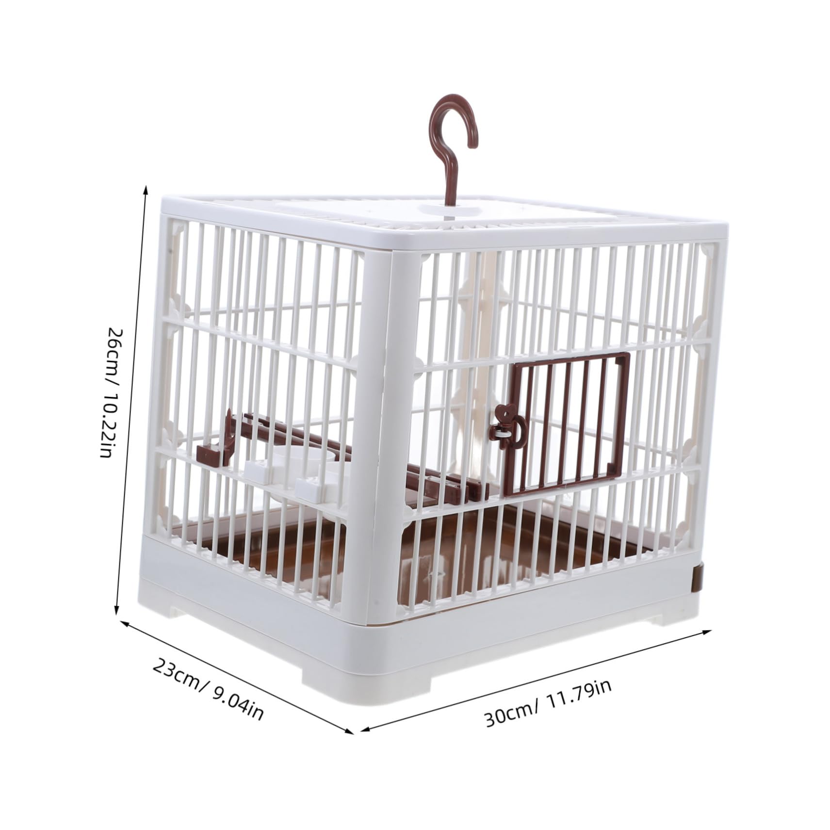 Happyyami Tragbarer Vogelreisekäfig Abs Abnehmbare Bodenschale für Kleine Vögel und Tauben Belüftungsöffnungen für Reise und Outdoor