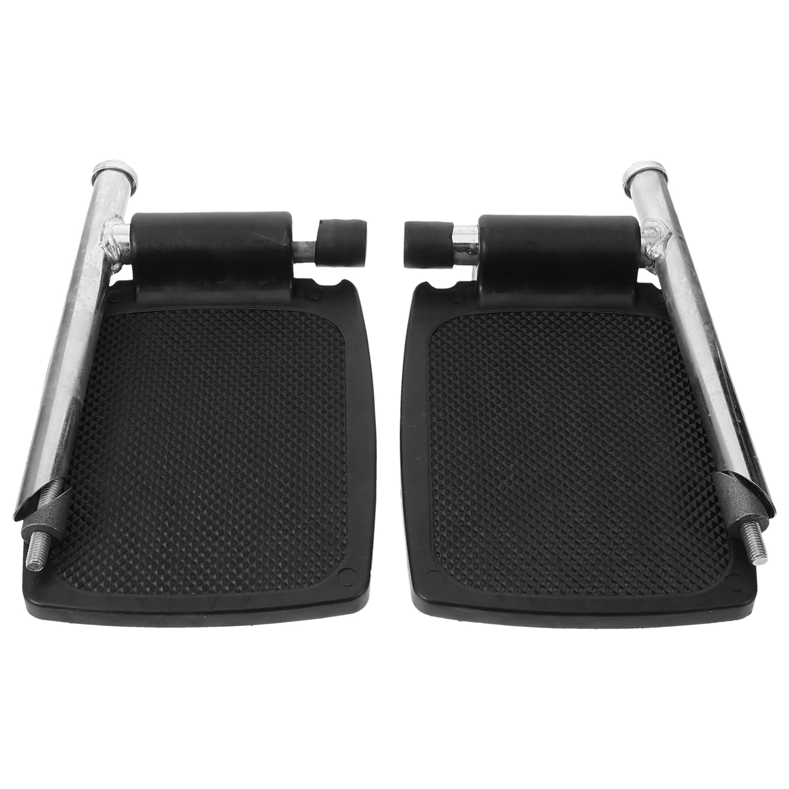 Reposapiés para Silla de Ruedas Barra, Aleación de Aluminio Negro | 1 Par, Diseño Elevable de Repuesto, Adaptación, Accesorio Soporte para Uso Diario