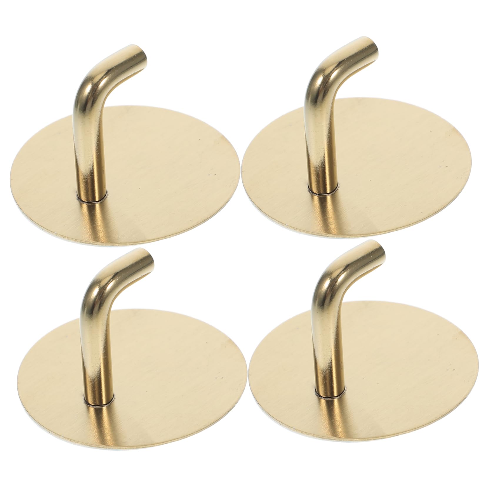 NUOBESTY 5 Series Gancho De Acero Inoxidable Ganchos De Baño Para Toallas Pegarse En Los Ganchos De Las Toallas Gancho Para Toallas De Cocina Gancho Autoadhesivo Golden 4 Piezas X 5