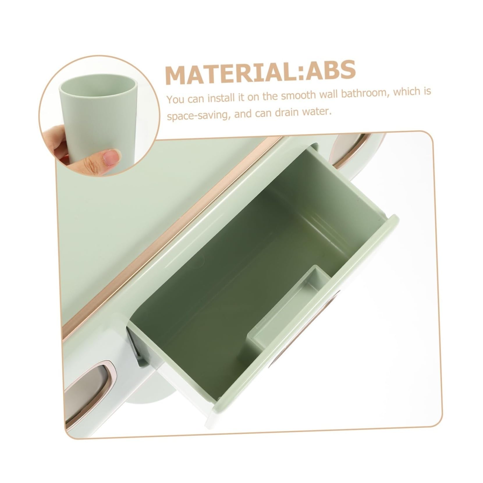 Soportes para cepillos de Dientes Bathroom Essentials - Estante de Almacenamiento for Montaje en Pared, dispensador Pasta Dientes, Soporte for Cepillo Organizador de Accesorios