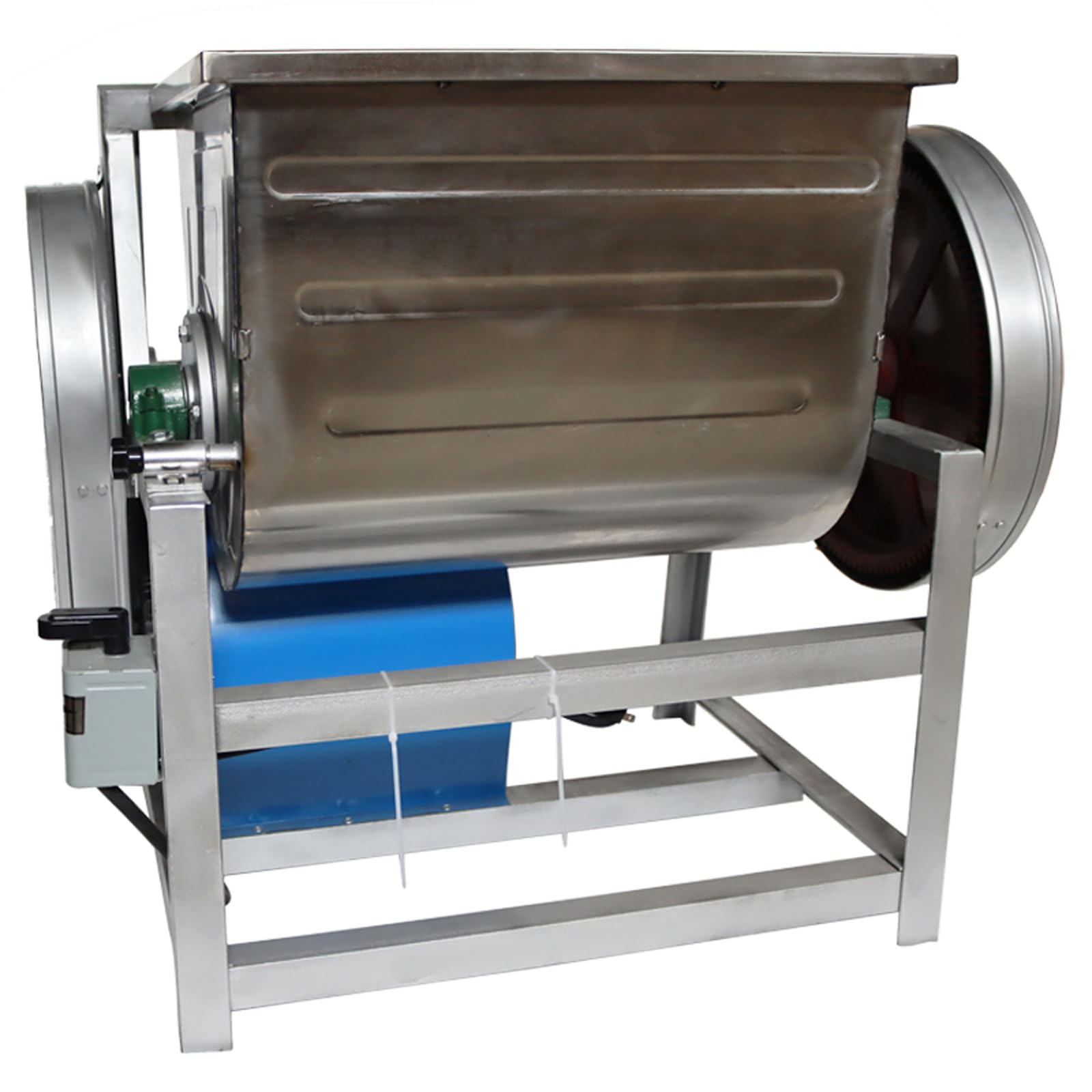 WYDDDARY 2200W 50 QT Commercial Electric Dough Mixer 55LBS Dough Kneading Machine Mixing Machine with 90° Tilt Barrel Stainless Steel Dough Blender Machine With a Dough Knife 110V