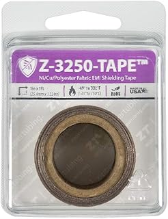 EMI Shielding Protection Cloth Tape - Ni/Cu/Polyester Taffeta Fabric w/Adhesive - Z-3250 Tape - 1" Wide & 60" Long (Nickel/Copper/Polyester Woven Fabric Cloth)