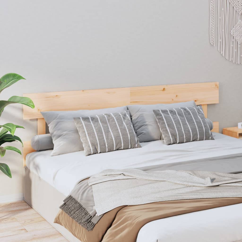 Cabecero de cama de pino (204 x 3 x 81 cm, moderno, resistente, protector de pared y respaldo para dormitorio, dormitorio adolescente y amigos
