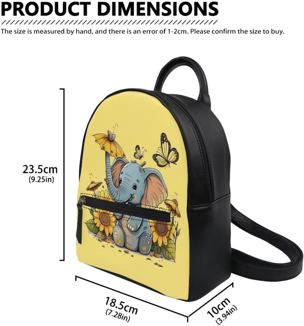 Skull Rose Mini Backpack Purse for Women - Lightweight Leather Backpack Shoulder Rucksack with Adjustable Straps