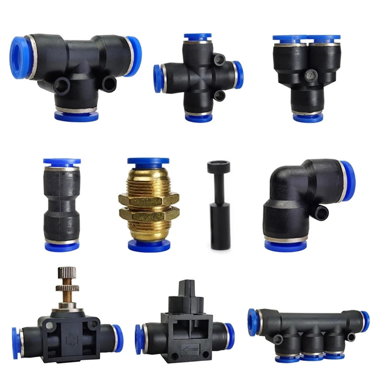 Sqxvueyqrs Pza (10Pcs A Lot) Pneumatic Fittings Pu Py Pv Pe Pk Lsa Quick Connector Hose Tube Connectors Plastic 10Mm/12Mm 10Pcs(,Use 12Mm Hose)