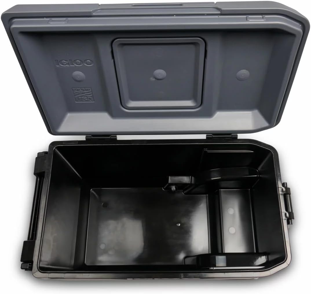 Igloo 90QT MaxCold Rolling Cooler, 137-Can Capacity, All-Terrain Wheels, Heavy-Duty Poly Construction