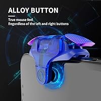 Vista 3 de Newseego for Mobile Game Controller Trigger, [Upgraded Version] Mobile Controllers Colorful Trigger Sensitive Shoot and Aim Button for Rules of Azul
