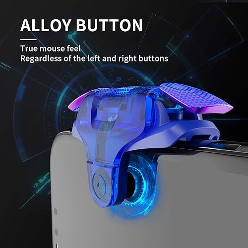 Miniatura 3 de Newseego for Mobile Game Controller Trigger, [Upgraded Version] Mobile Controllers Colorful Trigger Sensitive Shoot and Aim Button for Rules of Azul