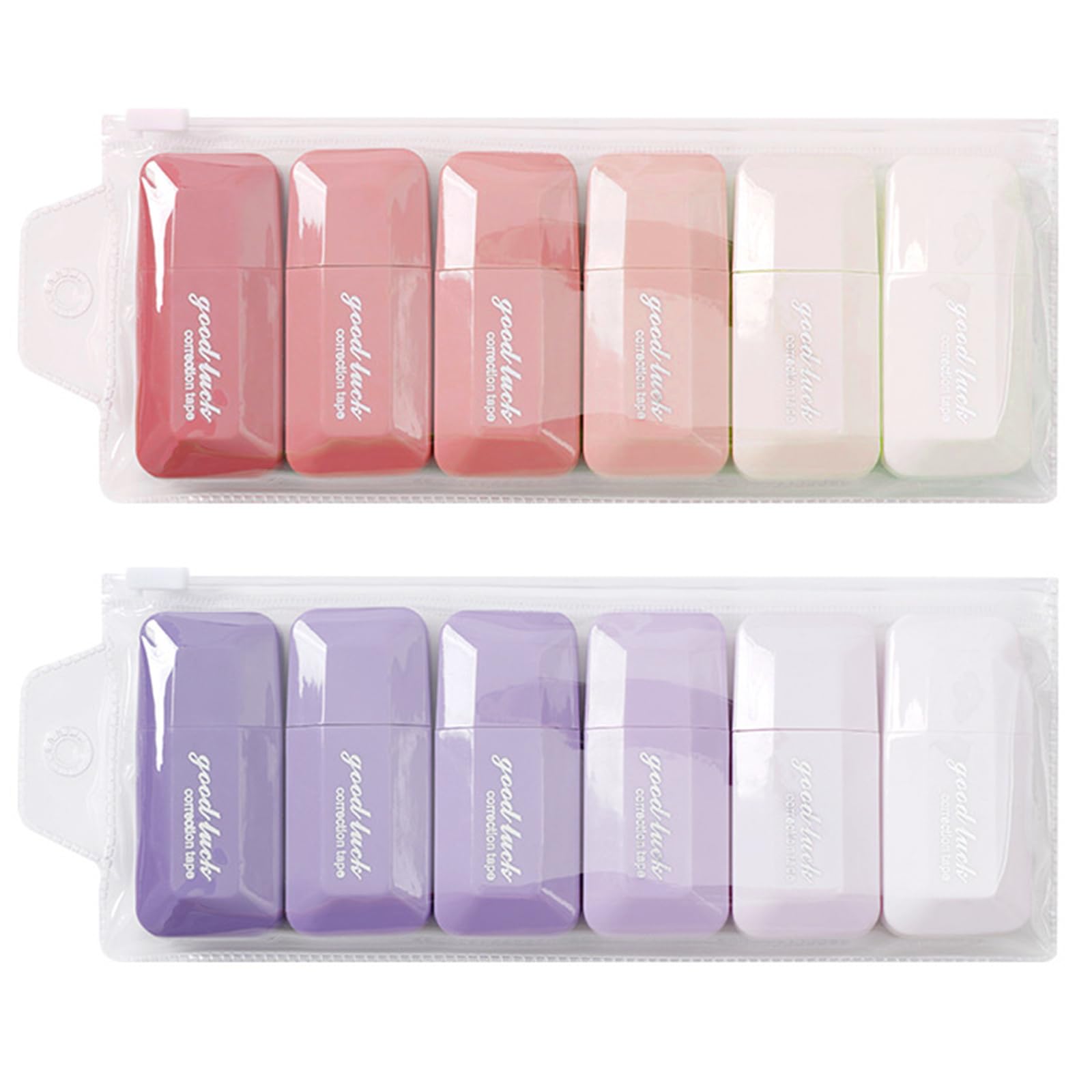 8er Set Korrekturbänder – 6 Morandi-Farben + 2 Transparent, Klein & Handlich Für Schule & Büro