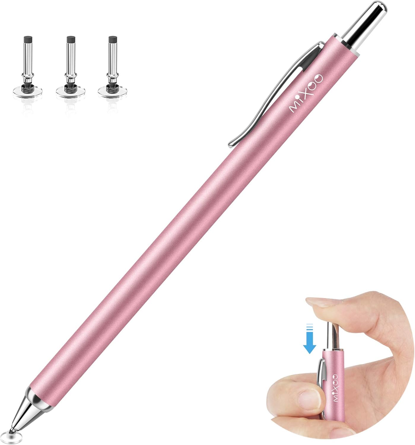 Mixoo Touch Screen Stylus, Retractable Capacitive Universal Stylus Pens