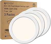 Vista 21 de Lámpara de Techo de Montaje Empotrado de 5.4" Regulable con ETL CERT, 8W 5000K Luces de Techo LED Blancas Ultra Delgadas Redondas para Dormitorio