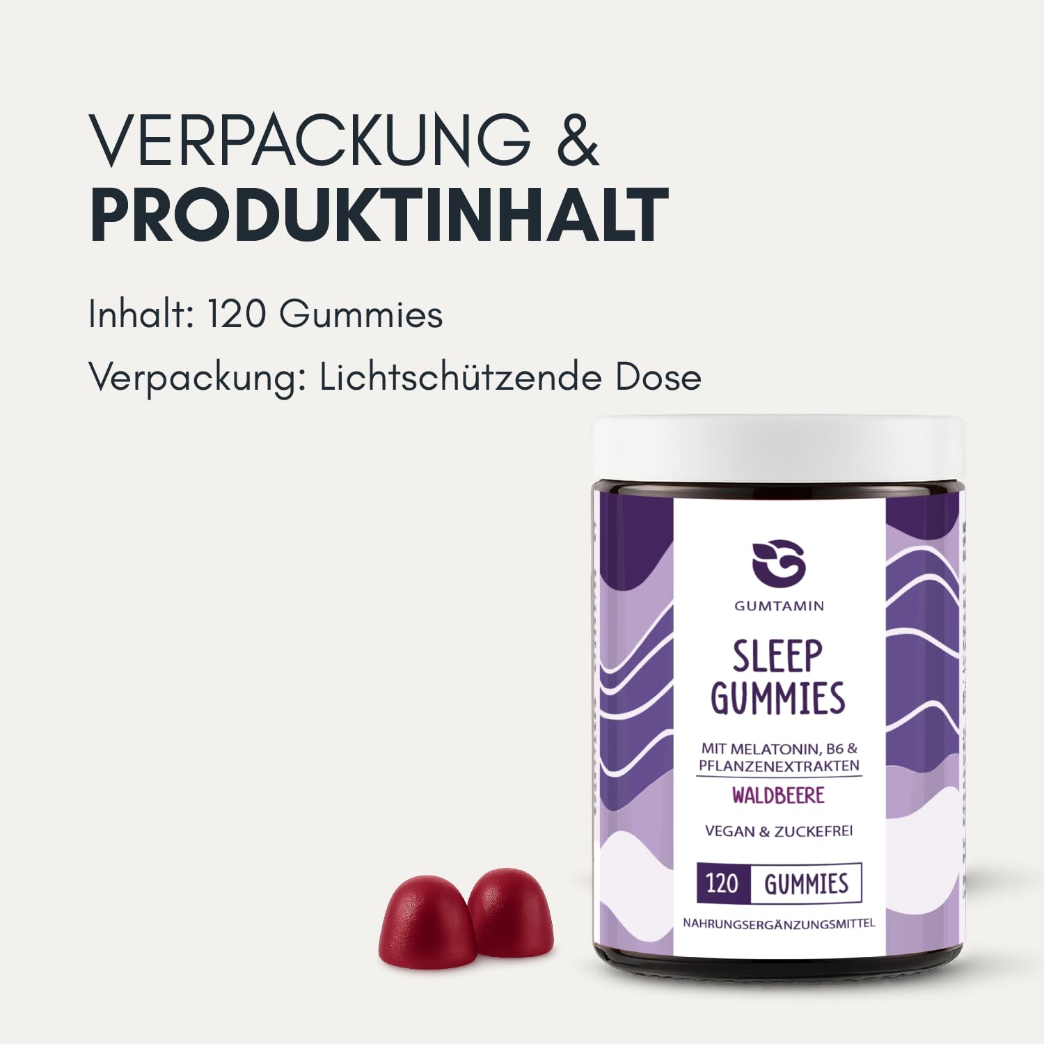 Sleep Melatonin Gummibärchen (Packung mit 2)