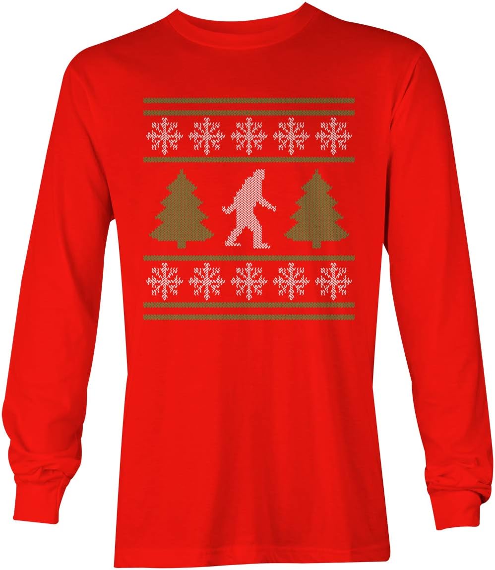 Tcombo Bigfoot Ugly Christmas - Xmas Pattern Unisex Long Sleeve Shirt