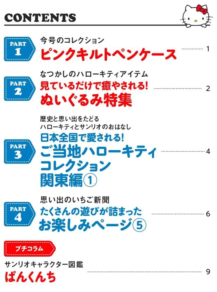 HELLO KITTY アイテムコレクション 59号 (ピンクキルトペン
