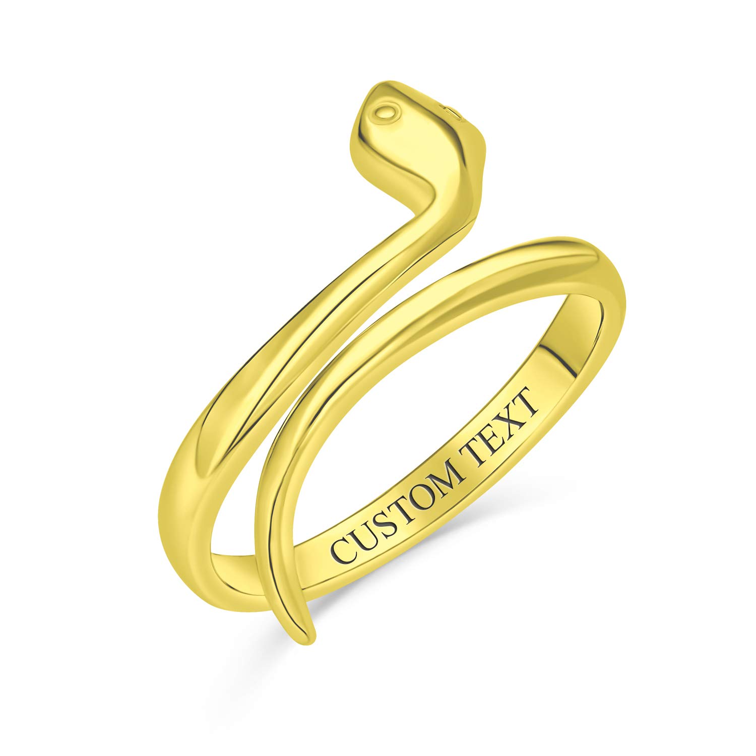 Anello minimalista delicato midi sottile 1MM impilabile a fascia avvolgente a serpente per adolescenti placcato oro 14K in argento sterling .925