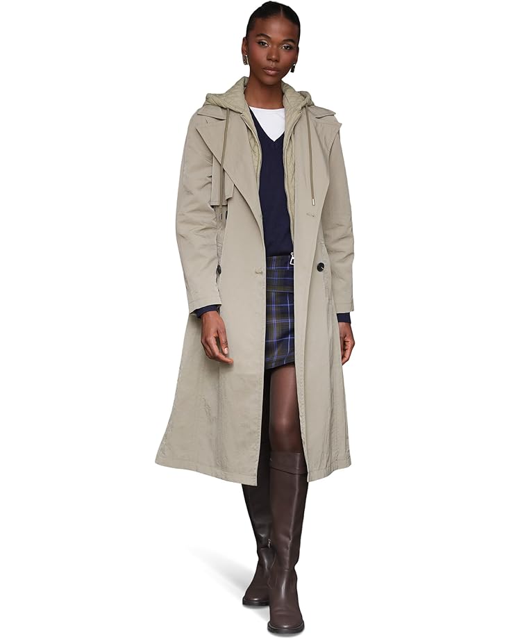 Avec Les Filles Raglan Sleeve Trench Coat With Quilted Bib - #4 of 4