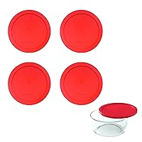 Vista 10 de Wood Grip - Tapas para recipientes redondos de vidrio Pyrex y Anchor - Tapas para recipientes de vidrio Pyrex - Tapas de repuesto