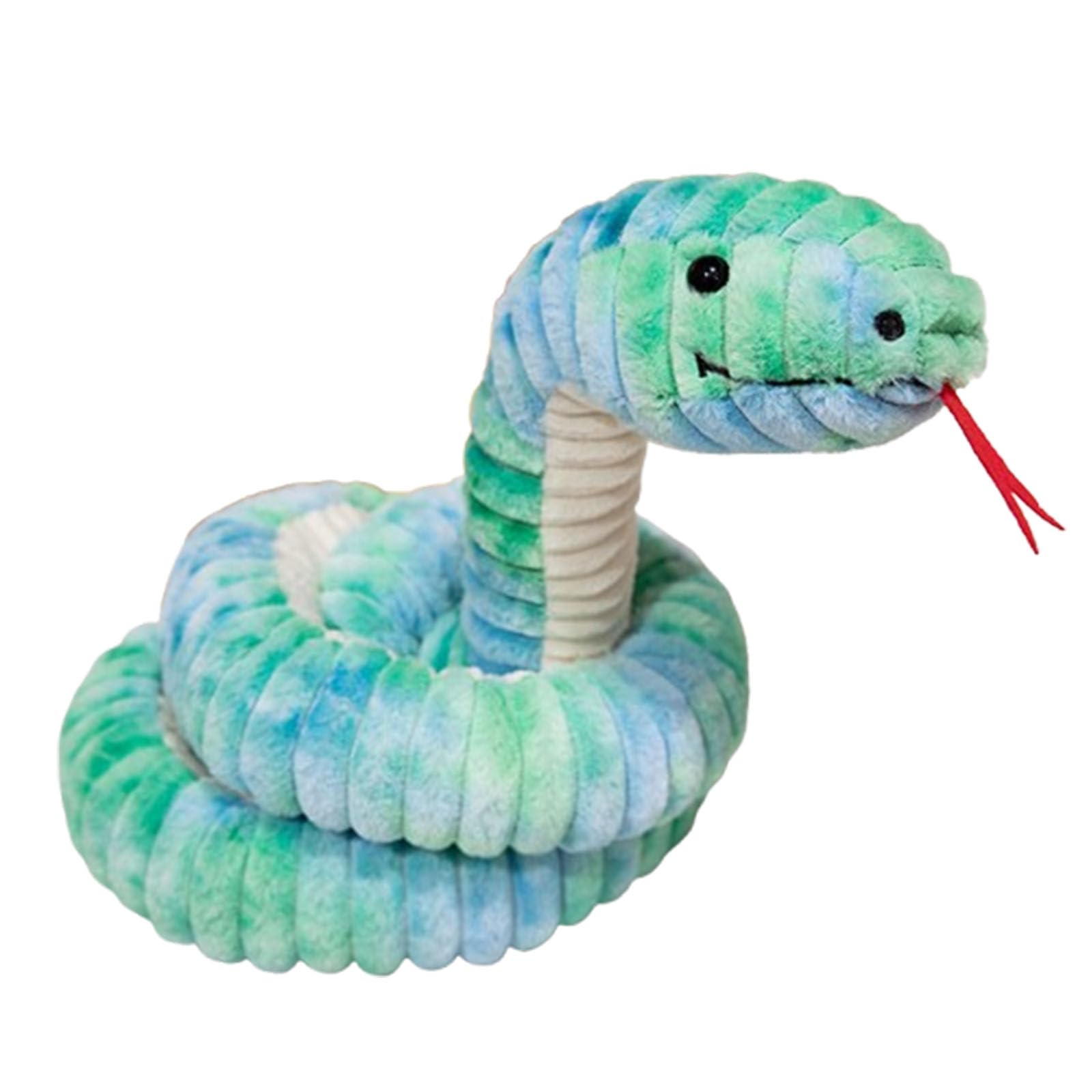 Snake Plush Toy, Python Stuffed Animal, Soft Stuffed Snake 3D, Snake Pillow Doll Toys, Anaconda Fake Snakes for Ricky Creepy Prank, Animal Hugging Doll for Kids Friends Birthday (Blue-green,120cm)