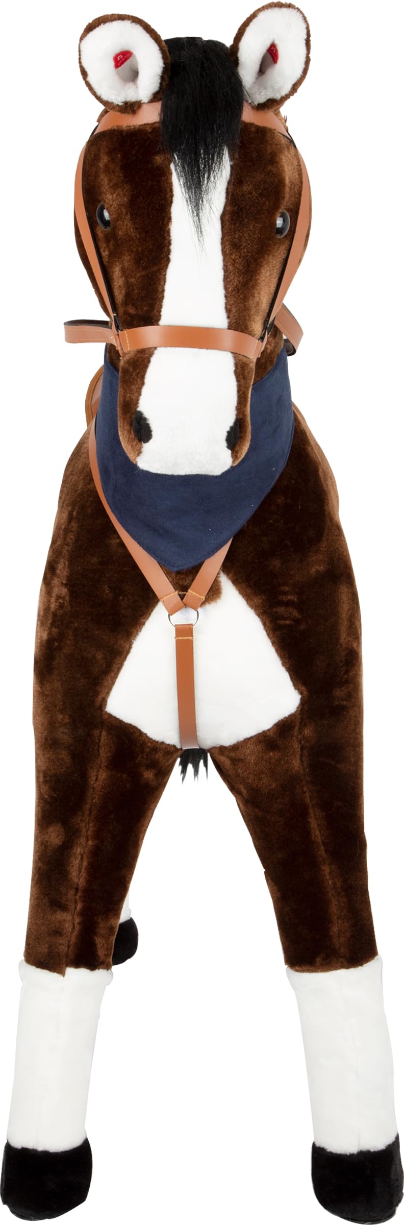 Small Foot 11179 Cavallo da Equitazione Marrone Fiamma con Sella Rimovibile, Fazzoletto al Collo ed Effetti sonori, a Partire dai 5 Anni.