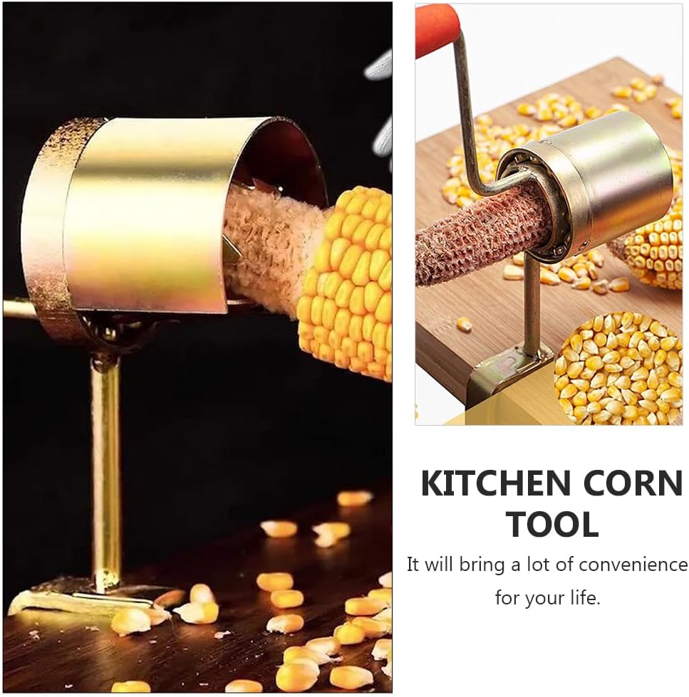 DOITOOL Corn Stripping Tool Hand Corn Sheller Iron Corn Stripper Cutter Cob Corn Peeler Corn Thresher Slicer for Home Kitchen with Serrated