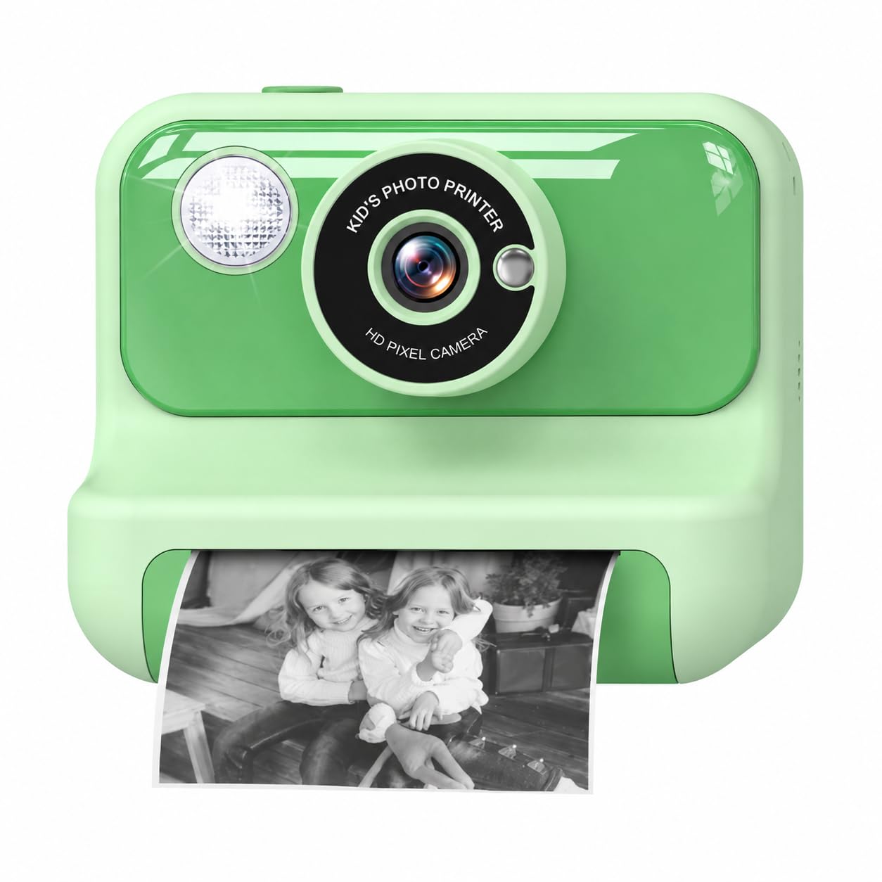 Kids Camera Instant Print, Christmas Birthday Gifts for Kids Age 3-8, Child Digital Camera with 1080P Videos, Toddler Portable Travel Toy for 3 4 5 6 7 8 Year Old Boys Girls-Green