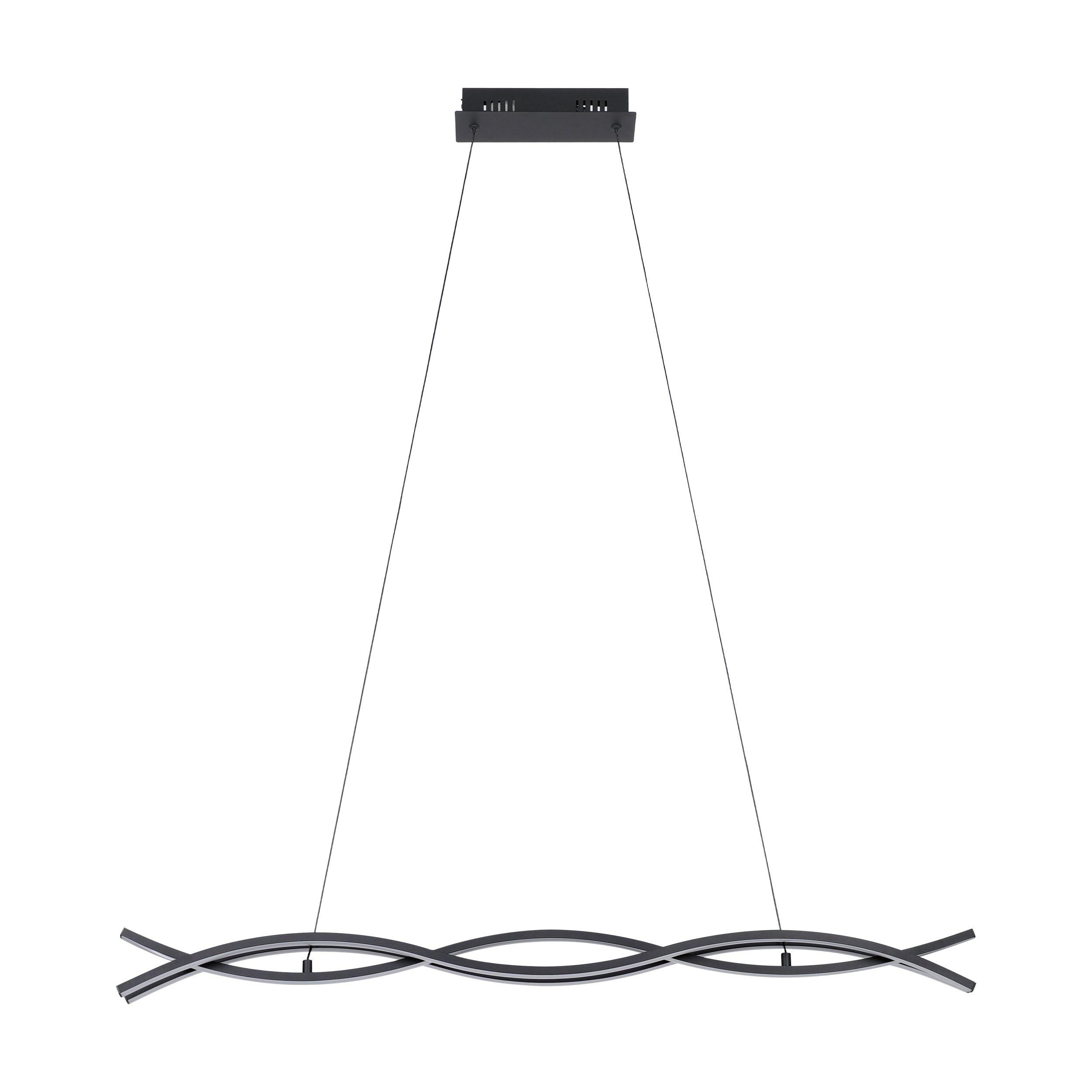 EGLO LED Pendelleuchte Lasana 3, 3-flammige Hängeleuchte aus Stahl und Kunststoff, Pendellampe in Schwarz und Weiß, Wohnzimmerlampe hängend, warmweiß