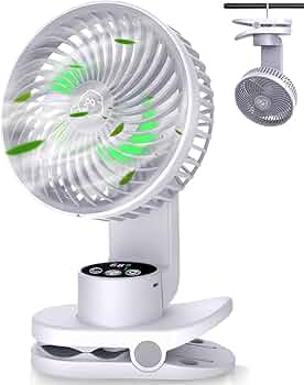 Amazon | TDONE 卓上扇風機 充電式クリップ扇風機 直径約 15cm 羽根