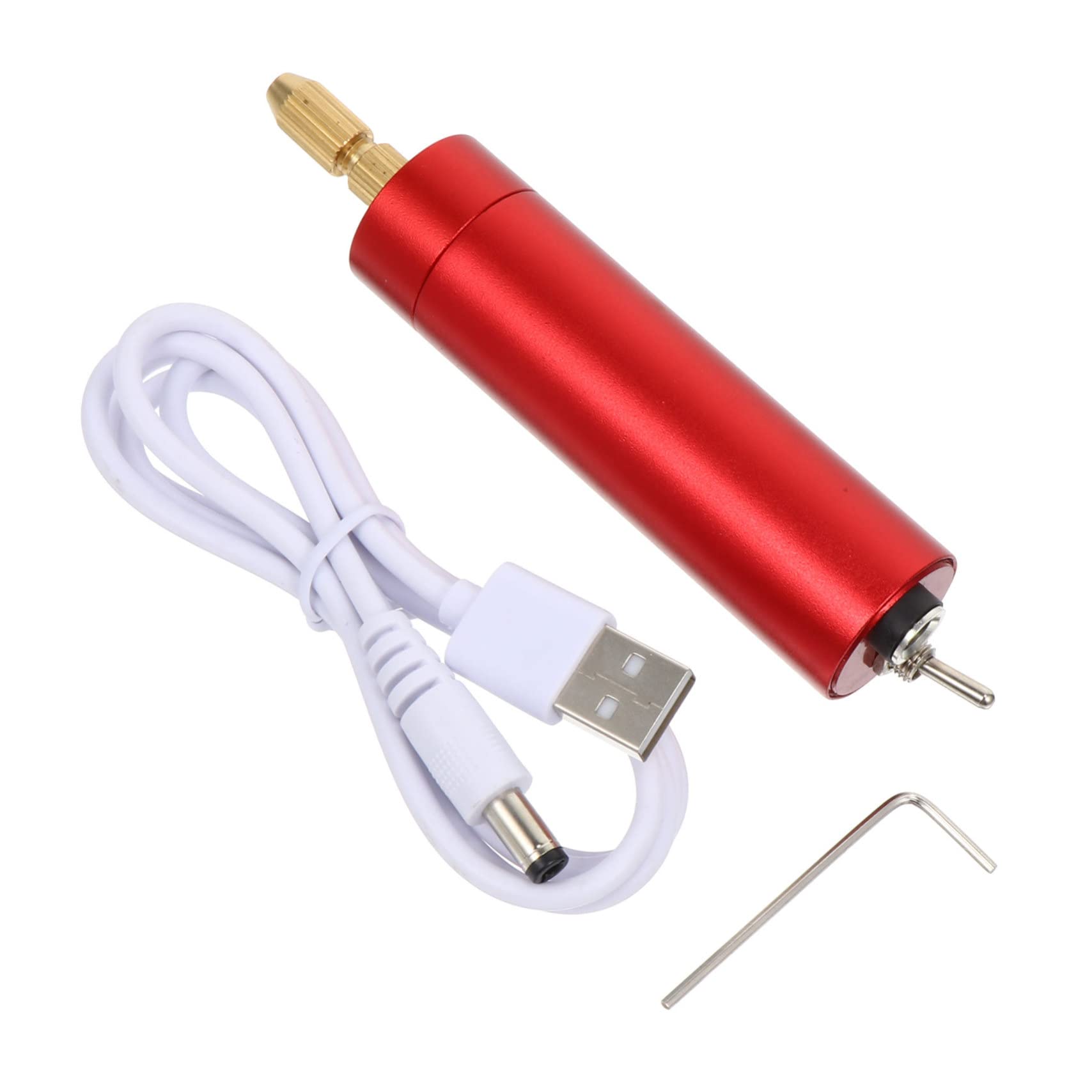 KONTONTY 1 Set Small Electric Drill Mini Electric Grinder Milling Pen Trimming Small Hand Drill for Crafts Hand Drill for Jewelry Handheld Mini Drill Mini Hand Drill Fake Hand Plastic Red