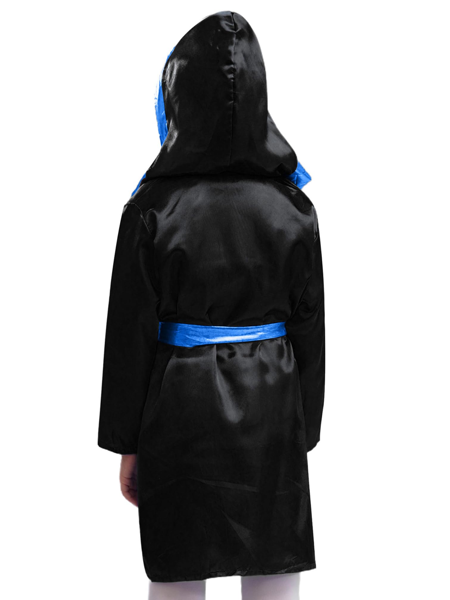iiniim 3 szt. dziecięca odzież bokserska dla chłopców kickboxer płaszcz szata + szorty bokserskie + rękawice bokserskie dres treningowy MMA bokserki Muay Thai odzież
