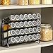 AOZITA Spice Rack Organizer with 28 Empty Spice Jars with Silver Lids, Funnel, Labels - Seasoning Organizer for Countertop, Cabinet, Kitchen, Pantry