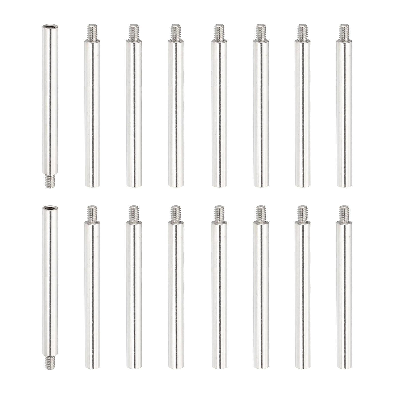 PATIKIL 16pcs M4x60+6mm Male Female Standoff Extension Posts Screws, Stainless Steel Thread Standoff Spacer for PCB Quadcopter Drone