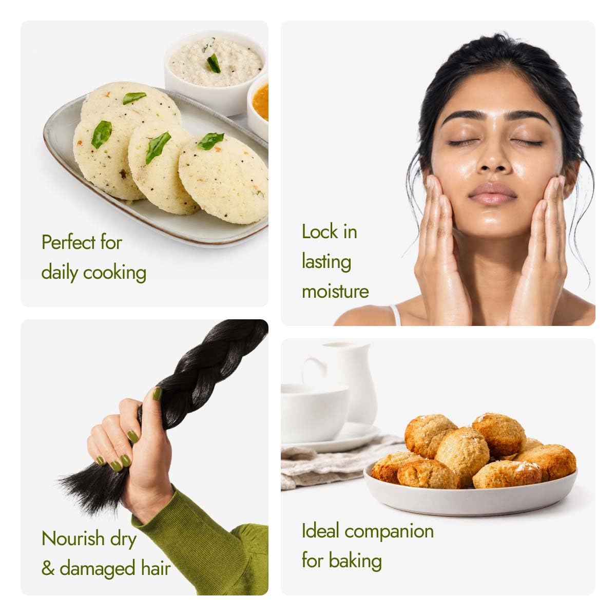 Kapiva Virgin Cold-Pressed Coconut Oil 500ml | Unrefined | Kerala-Sourced | Non-GMO Vegan Cruelty-Free | Keto Friendly | Cooking, Baking, Hair, Skin & Baby Care | Oil-Pulling Grade 3