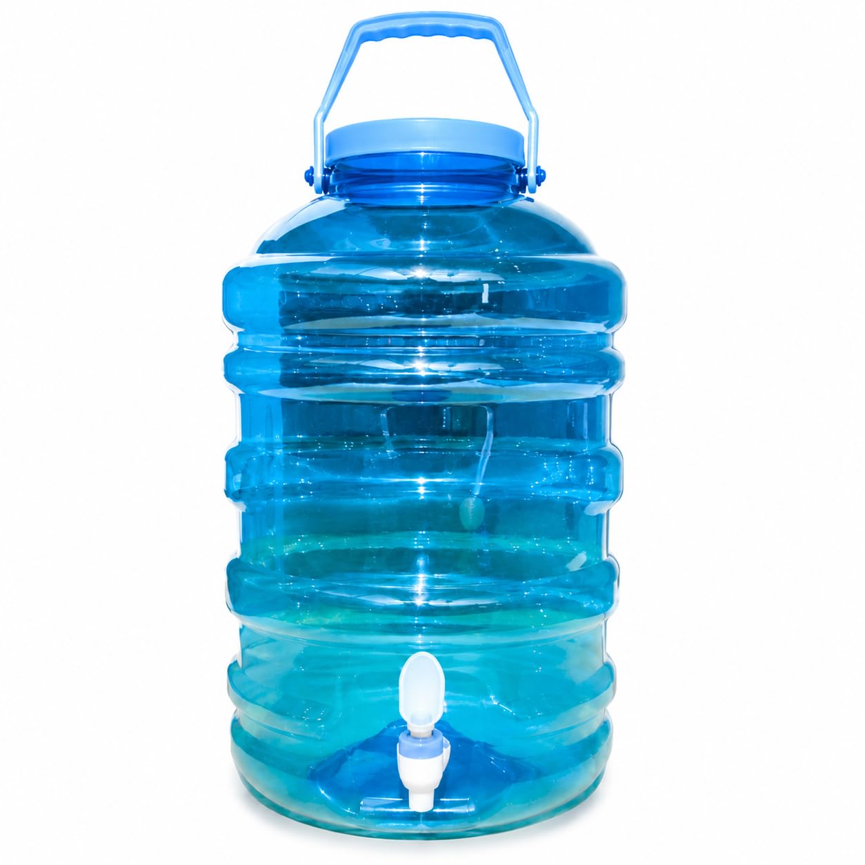 JOYHILL Water Can with Tap Water Jar 20 Liter Water Camper with Strong Handle & High Durable Tap Arctic Blue-image-2