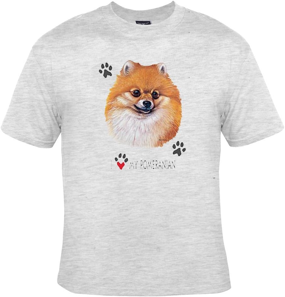 I Love My Pomeranian Adult T-Shirt