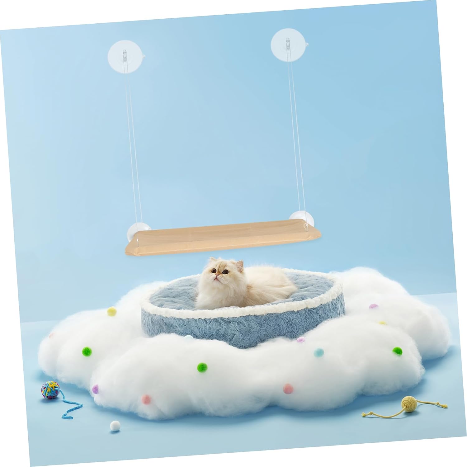 SUPVOX 8pcs Cat Window Perch Suction Cups High-Strength Design for Secure Indoor Cat Resting Spot Smooth Surfaces for Windows and Walls