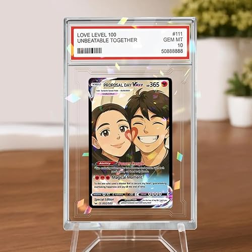 Evamall Personalized Anniversary Card from Cartoon Anime Couple Photo, Gifts