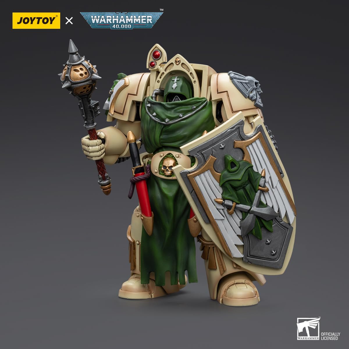 JOYTOY Warhammer 40K 1/18 Figurki akcji Dark Angels Deathwing Rycerz z Buławą Rozgrzeszenia 2 Model kolekcjonerski