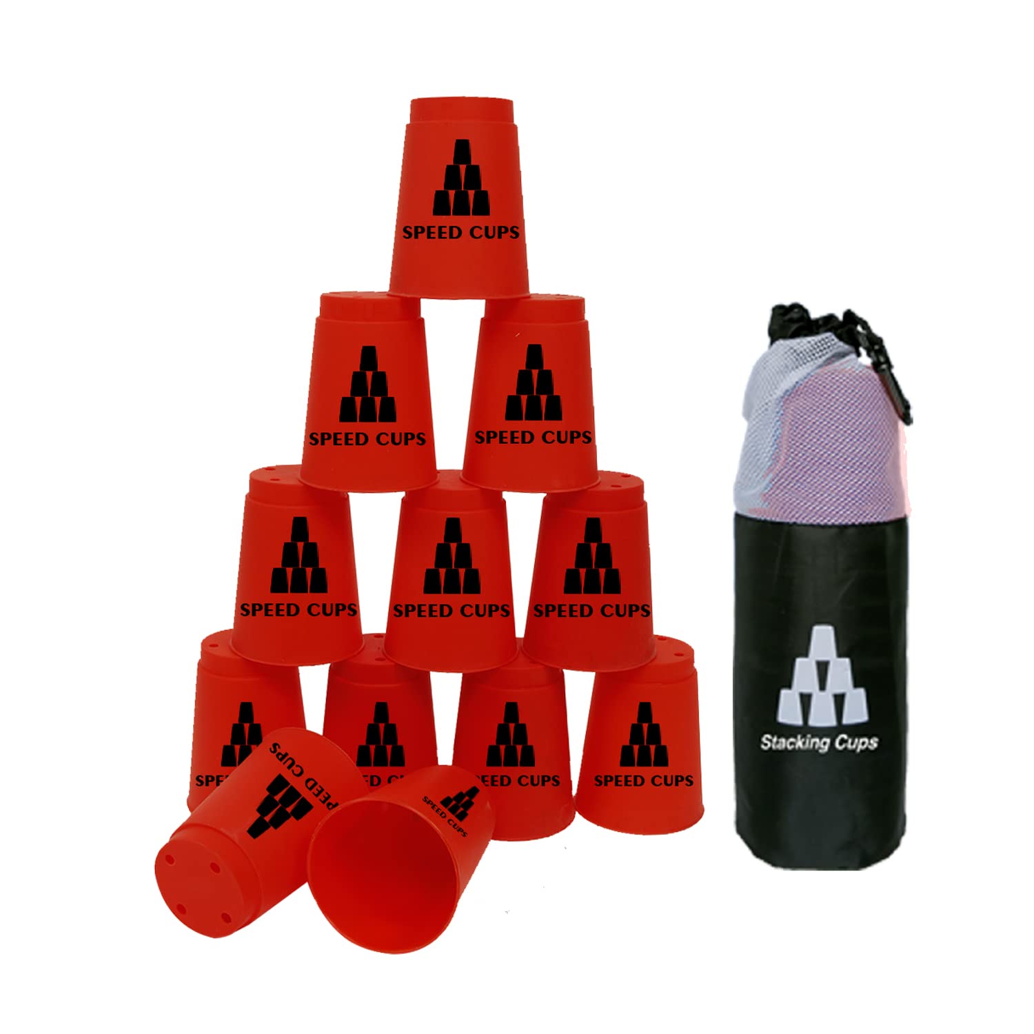 Kidwil Stacking Cups Game, Quick Stack Cups | Red | Set of 12 (B09NC3RNFK) Amazon Price History, Amazon Price Tracker