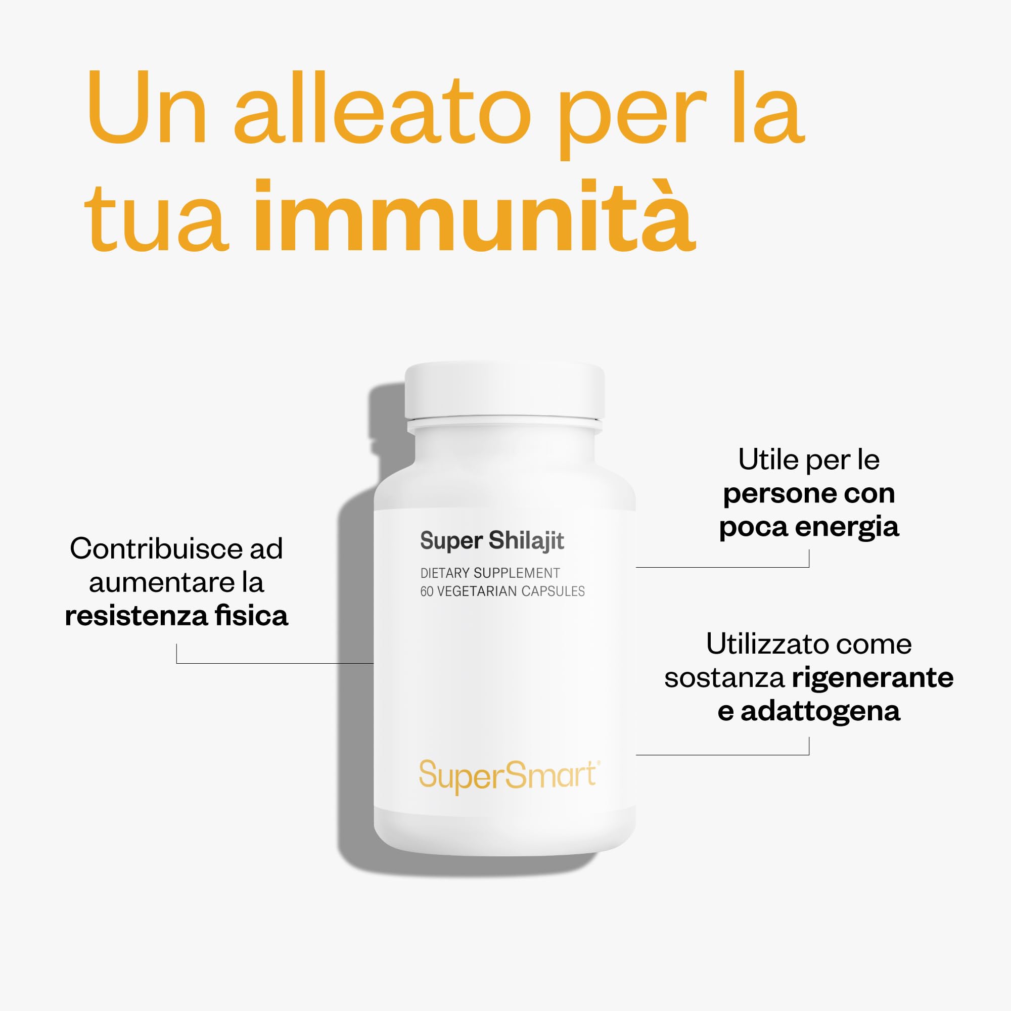 Super Shilajit (Primavie ®) - Tonico ayurvedico - Aumenta vitalità ed energia - Aiuta ad aumentare la biodisponibilità di CoQ10 e la resistenza fisica - Vegano - Supersmart