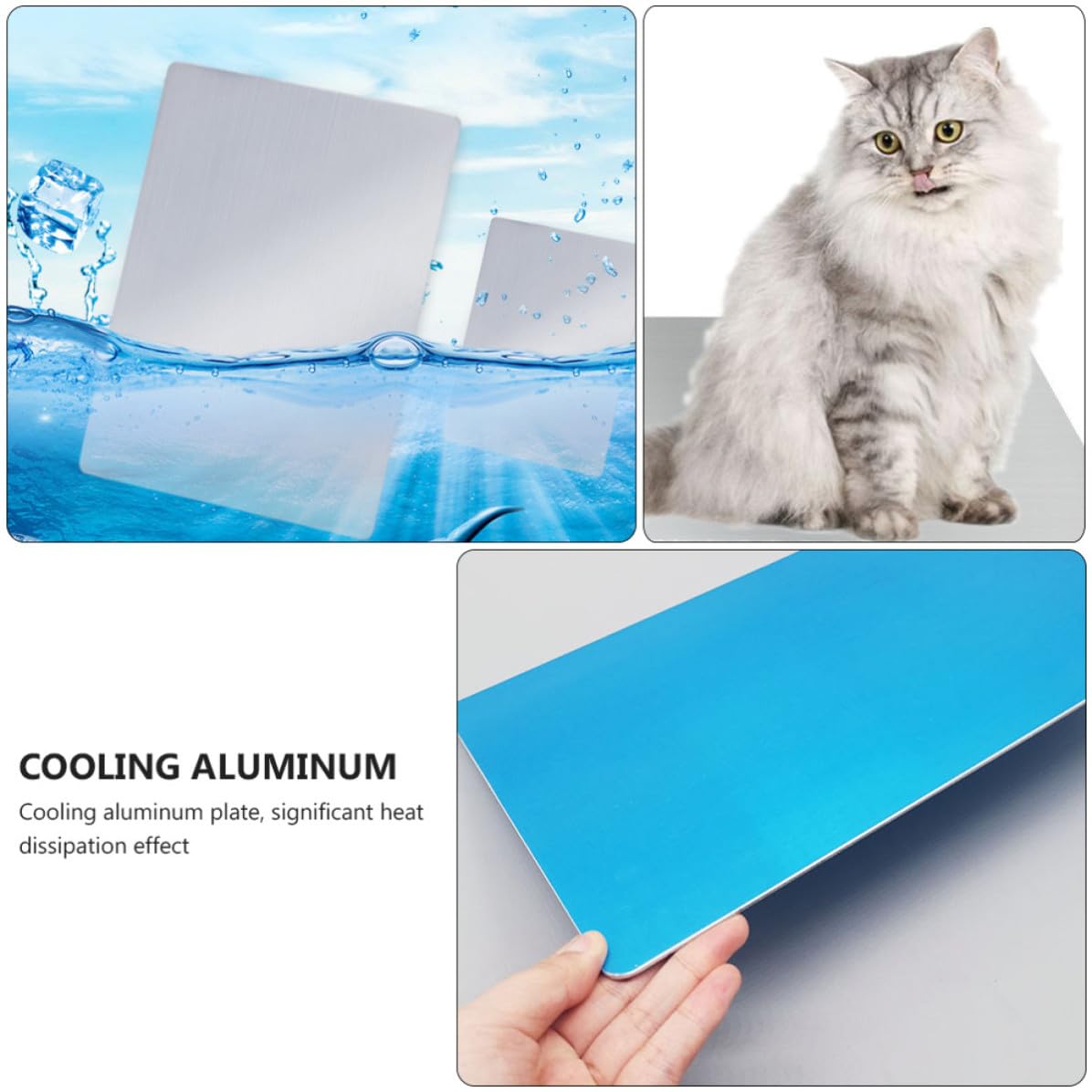HEMOTON Tapis Rafraîchissant Dissipation Chaleur en Aluminium pour Chien et Chat, Plaque de Refroidissement D'été, Conductivité Thermique pour Animaux de Compagnie
