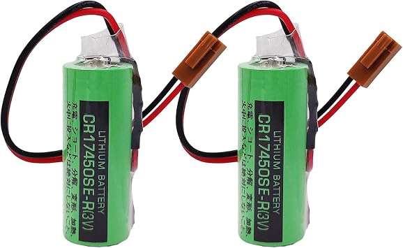 2-Pcs 2500mah for CR17450SE-R 3V Lithium Battery for FANUC A98L-0031-0012 CNC System 3.0 Volt, 2.5 Ah, Non-Rechargeable