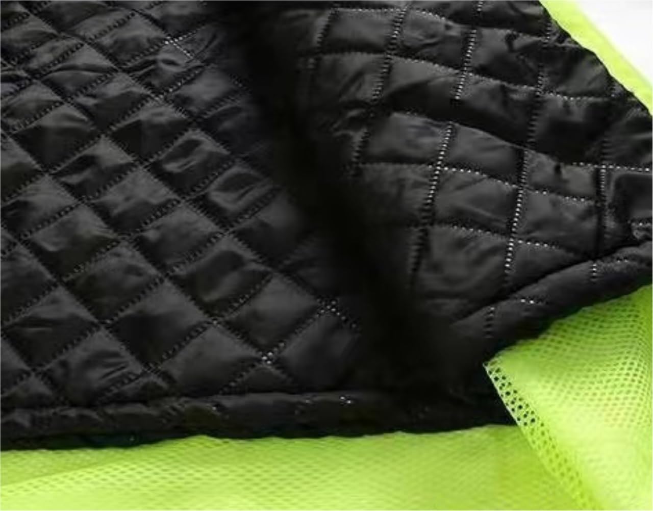 Chaleco Seguridad Chaleco Reflectante Invierno Chaqueta De Algodón Grueso Forro Ropa Trabajo Reflectante Seguridad(Grün,XXL)