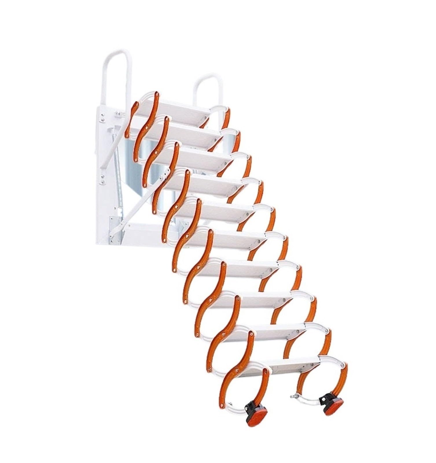 Attic Staircase Pull Down Attic Stairs Wall Mounted Extension Loft Ladder Folding Staircase, for Attics Garages Roofs