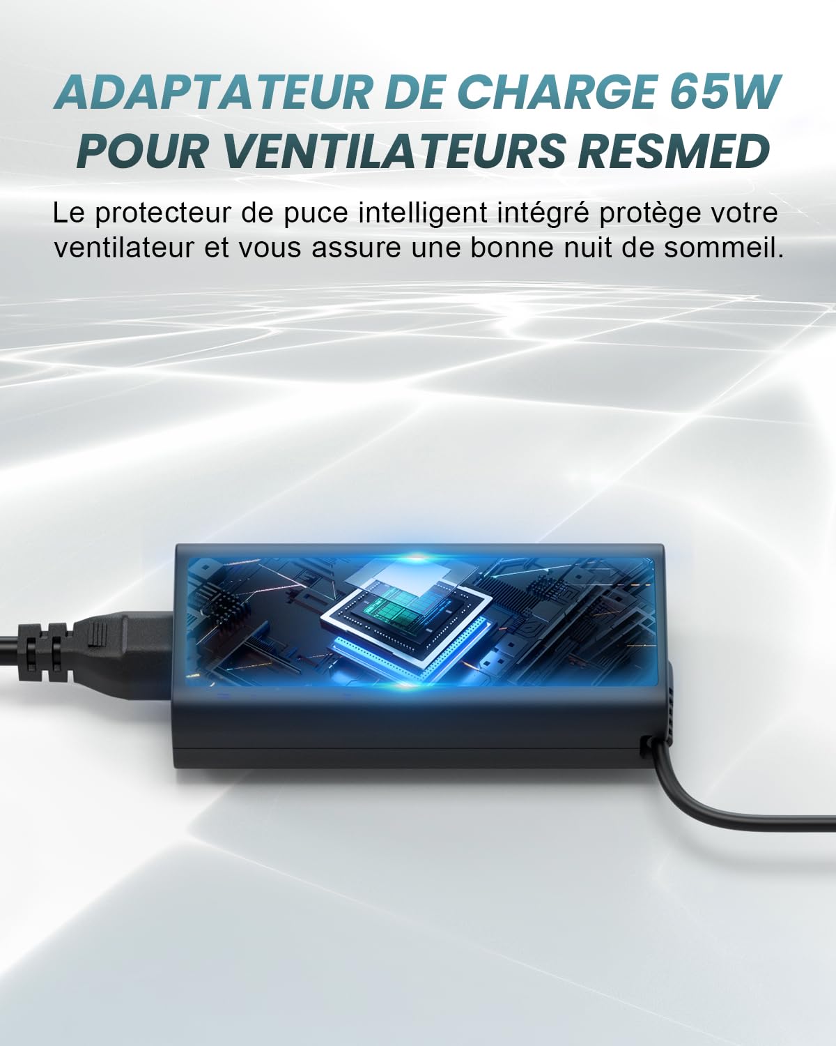 24V 2.71A Alimentation Adaptateur pour ResMed AirSense 11 AutoSet Elite CPAP AirSense 11 Elite AirMini CPAP 39205 E1399 390000 390010 R390-7230 Adaptateur
